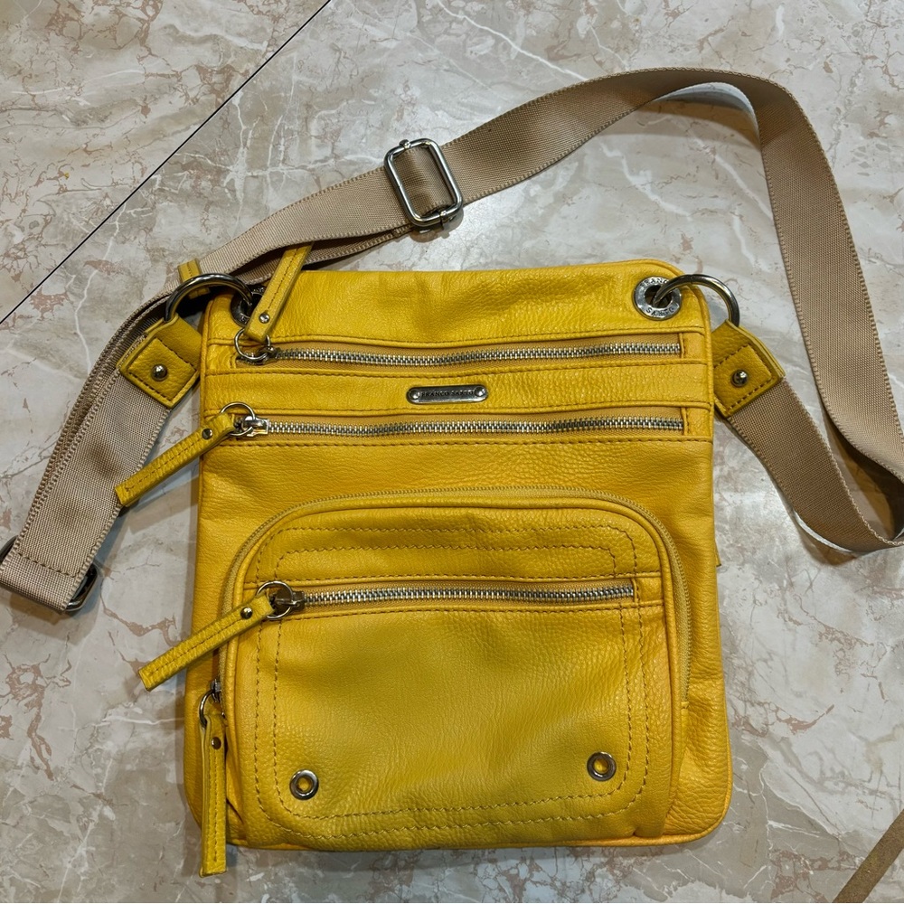 Franco Sarto - Yellow Leather Crossbody Bag